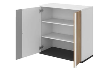 Metropolitan Highboard - Ruskea/Valkoinen/Vaaleanharmaa/Musta - Säilytys - Kaappi - Säilytyskaappi