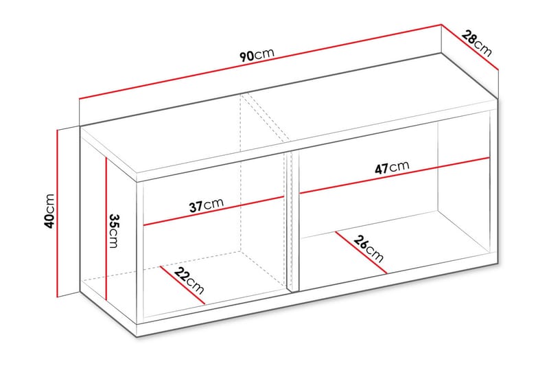 Metropolitan Highboard - Valkoinen/Vaaleanharmaa/Musta - Säilytys - Kaappi - Säilytyskaappi