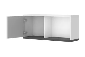 Metropolitan Highboard - Valkoinen/Vaaleanharmaa/Musta - Säilytys - Kaappi - Säilytyskaappi