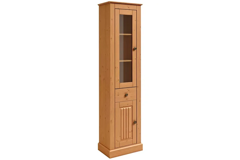 Mille Vitriinikaappi 47x182 cm - Ruskea - Säilytys - Kaappi - Vitriini