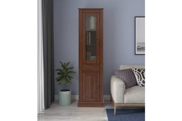 Mille Vitriinikaappi 47x182 cm - Ruskea - Säilytys - Kaappi - Vitriini
