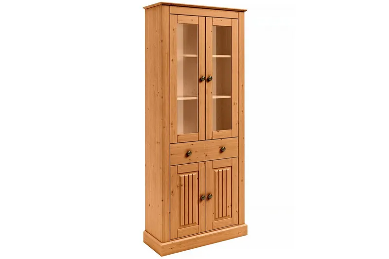 Mille Vitriinikaappi 78x182 cm - Ruskea - Säilytys - Kaappi - Vitriini