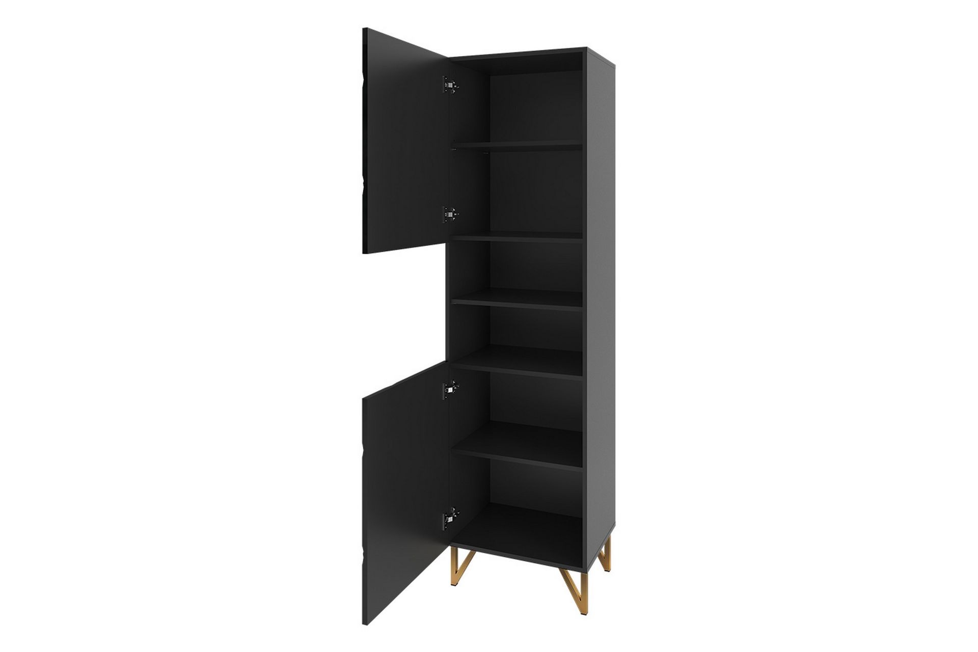 Mintiz Vitriinikaappi 55x199 cm - Musta - Säilytys - Kaappi - Vitriini