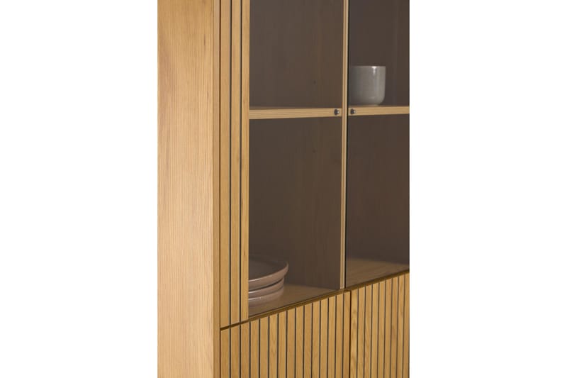 Minu Vitriinikaappi 80x180 cm - Luonnonväri - Säilytys - Kaappi - Vitriini