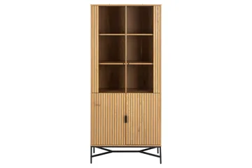 Minu Vitriinikaappi 80x180 cm - Luonnonväri - Säilytys - Kaappi - Vitriini