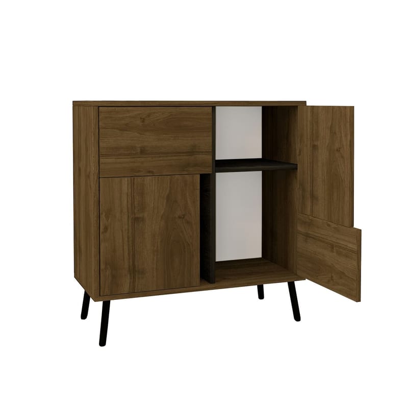 Monikäyttöinen kaappi Homitis Darien (76,5 x 79,5 x 35 cm) Istanbul-pähkinä musta puu - Säilytys - Kaappi - Säilytyskaappi
