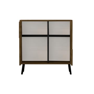 Monikäyttöinen kaappi Homitis Darien (76,5 x 79,5 x 35 cm) Istanbul-pähkinä musta puu - Säilytys - Kaappi - Säilytyskaappi