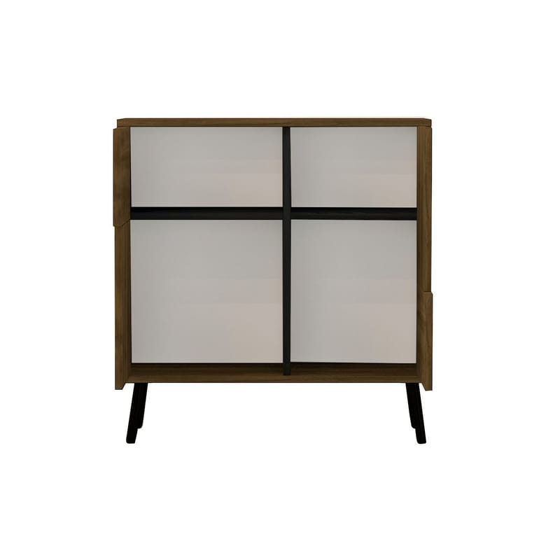 Monikäyttöinen kaappi Homitis Darien (76,5 x 79,5 x 35 cm) Istanbul-pähkinä musta puu - Säilytys - Kaappi - Säilytyskaappi