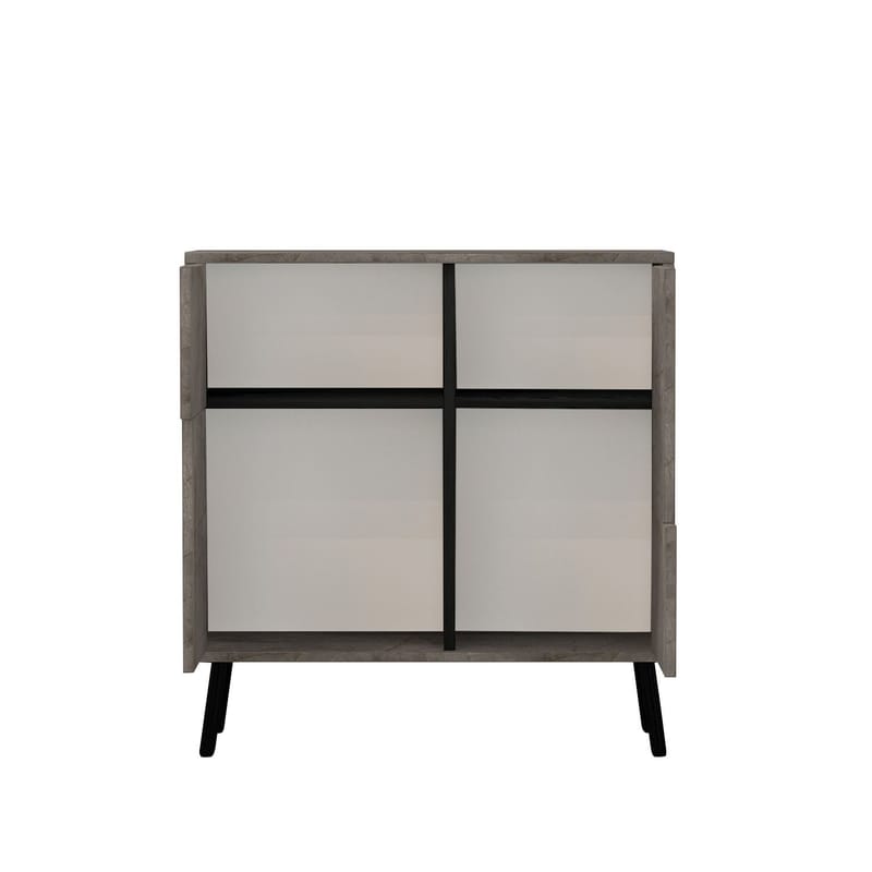 Monikäyttöinen kaappi Homitis Darien (76,5 x 79,5 x 35 cm) Marmori musta puu - Säilytys - Kaappi - Säilytyskaappi