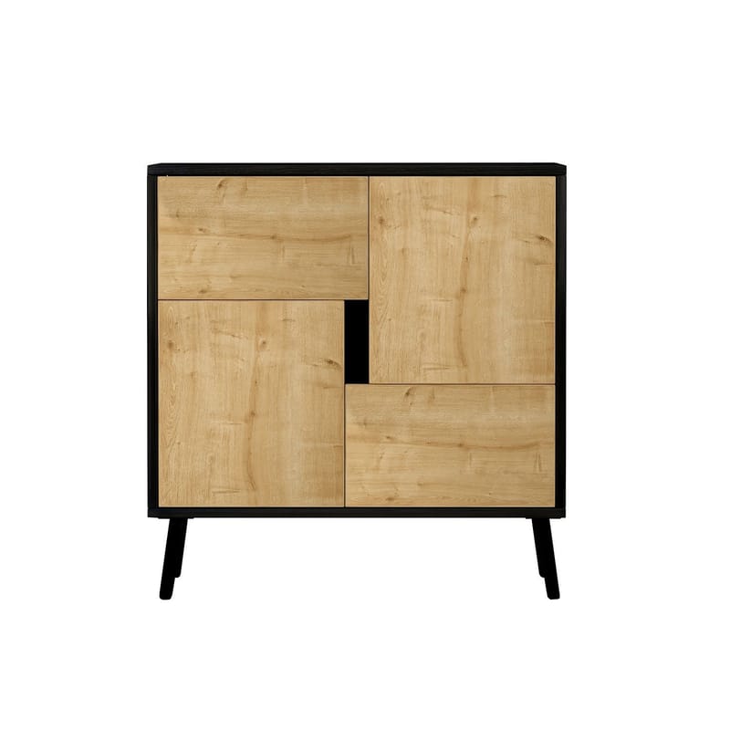 Monikäyttöinen kaappi Homitis Darien (76,5 x 79,5 x 35 cm) Musta puu Sapphire-tammi, undefined
