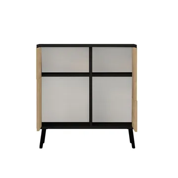 Monikäyttöinen kaappi Homitis Darien (76,5 x 79,5 x 35 cm) Musta puu Sapphire-tammi - Säilytys - Kaappi - Säilytyskaappi