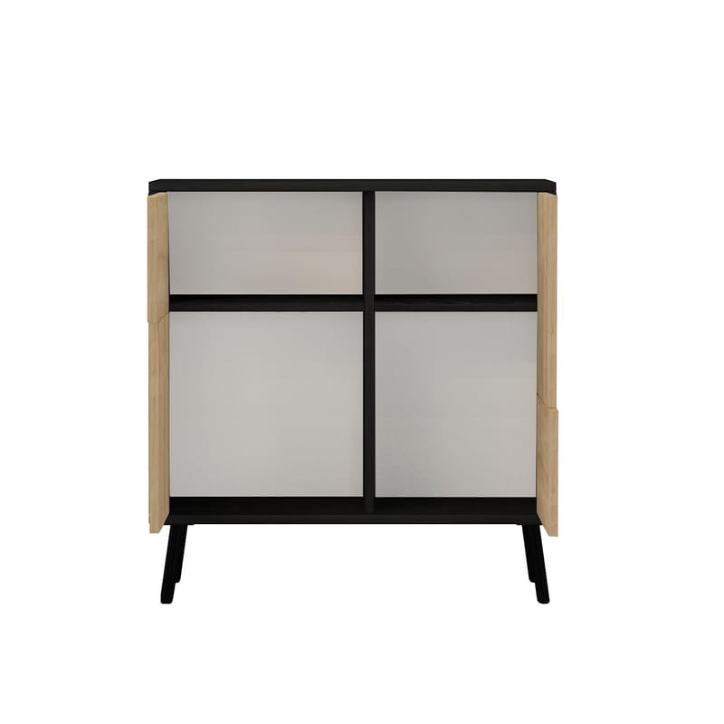 Monikäyttöinen kaappi Homitis Darien (76,5 x 79,5 x 35 cm) Musta puu Sapphire-tammi - Säilytys - Kaappi - Säilytyskaappi