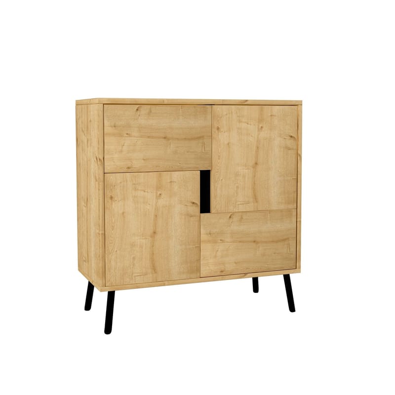 Monikäyttöinen kaappi Homitis Darien (76,5 x 79,5 x 35 cm) Sapphire-tammi musta puu, undefined