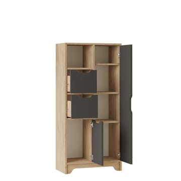 Monikäyttöinen kaappi Homitis Libero (71 x 140 x 34 cm) Tammen antrasiitti - Oak/Anthracite - Säilytys - Kaappi - Säilytyskaappi