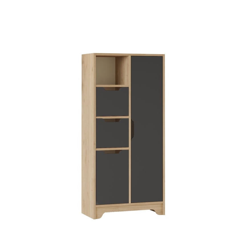 Monikäyttöinen kaappi Homitis Libero (71 x 140 x 34 cm) Tammen antrasiitti, Oak/Anthracite