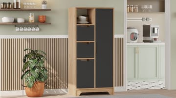 Monikäyttöinen kaappi Homitis Libero (71 x 140 x 34 cm) Tammen antrasiitti - Oak/Anthracite - Säilytys - Kaappi - Säilytyskaappi