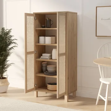 Monitoimikaappi Hanah Home Dune (60 x 133,6 x 35 cm) Tammi - Tammi - Säilytys - Kaappi - Säilytyskaappi