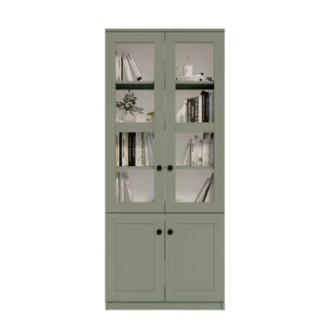 Monitoimikaappi Hanah Home Lisa 1600-135 (80 x 190 x 37 cm) vihreä - Vihreä - Säilytys - Kaappi - Vitriini