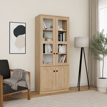 Monitoimikaappi Hanah Home Lisa (80 x 190 x 37 cm) Sapphire Oak - Sapphire Oak - Säilytys - Kaappi - Vitriini