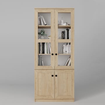 Monitoimikaappi Hanah Home Lisa (80 x 190 x 37 cm) Sapphire Oak - Sapphire Oak - Säilytys - Kaappi - Vitriini