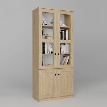 Monitoimikaappi Hanah Home Lisa (80 x 190 x 37 cm) Sapphire Oak - Sapphire Oak - Säilytys - Kaappi - Vitriini