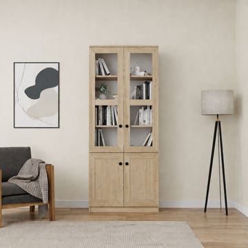 Monitoimikaappi Hanah Home Lisa (80 x 190 x 37 cm) Sapphire Oak - Sapphire Oak - Säilytys - Kaappi - Vitriini