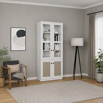 Monitoimikaappi Hanah Home Lisa (80 x 190 x 37 cm) Valkoinen - Valkoinen - Säilytys - Kaappi - Vitriini