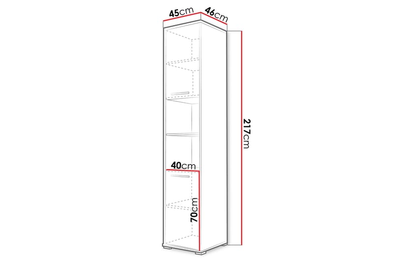 Rauk Highboard - Harmaa - Säilytys - Kaappi - Säilytyskaappi