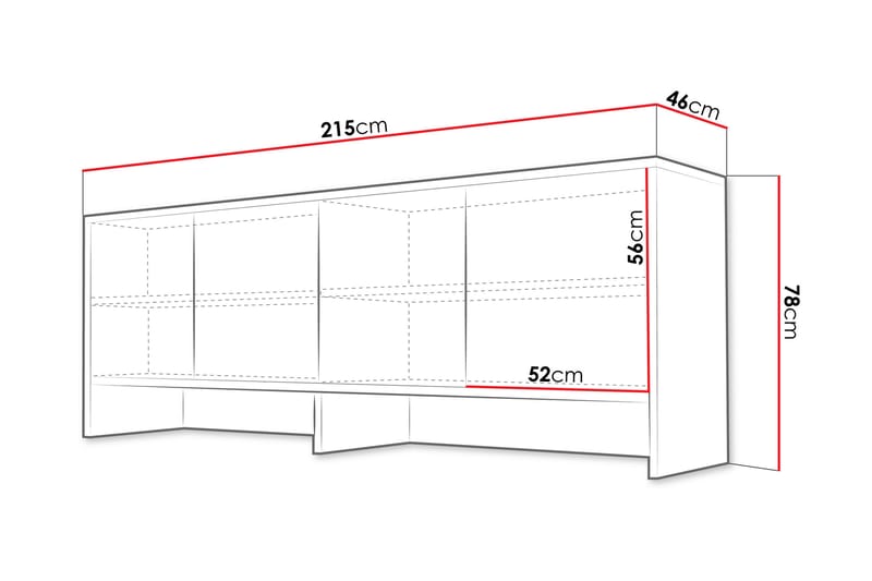 Rauk Highboard - Valkoinen - Säilytys - Kaappi - Säilytyskaappi