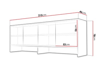 Rauk Highboard - Valkoinen - Säilytys - Kaappi - Säilytyskaappi