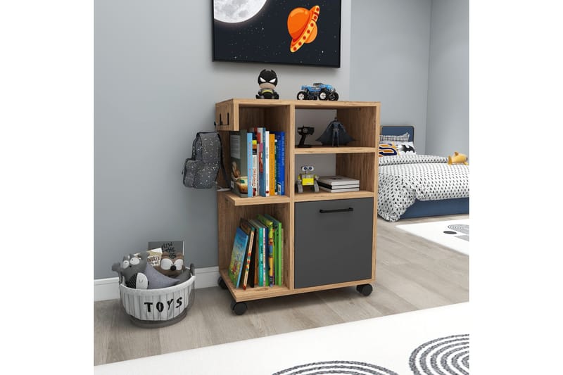 Rebus Senkki - Vaalea Ruskea/Puu/Antrasiitti - Säilytys - Kaappi - Säilytyskaappi