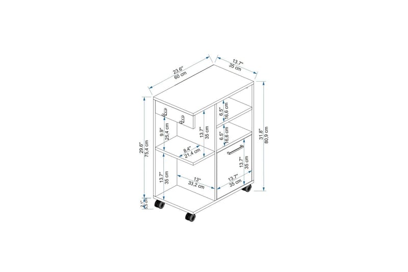 Rebus Senkki - Valkoinen - Säilytys - Säilytyskalusteet - Lipasto - Laatikostot