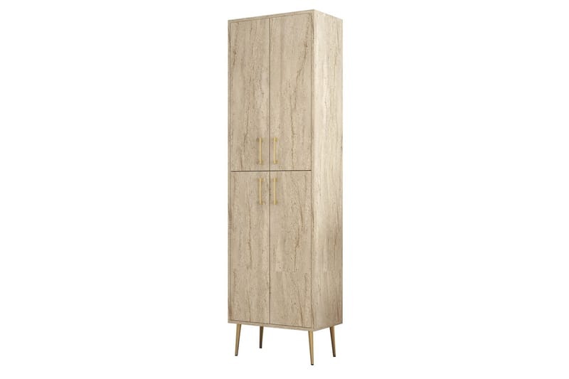 Retzow Korkeakaappi - Beige - Säilytys - Kaappi - Säilytyskaappi