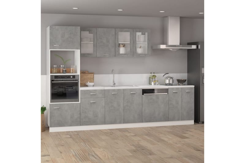 Alakaappi betoninharmaa 60x46x81,5 cm lastulevy - Harmaa - Säilytys - Kaappi - Säilytyskaappi