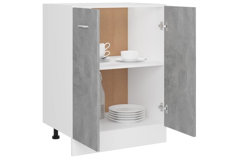 Alakaappi betoninharmaa 60x46x81,5 cm lastulevy - Harmaa - Säilytys - Kaappi - Säilytyskaappi