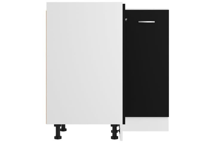 Alakulmakaappi musta 75,5x75,5x80,5 cm lastulevy - Musta - Keittiökaappi - Säilytyskaappi