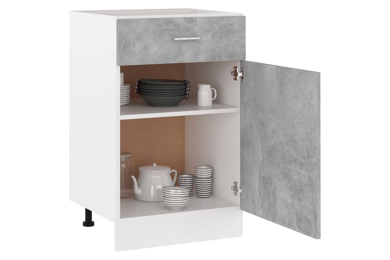 Alalipastokaappi betoninharmaa 50x46x81,5 cm lastulevy - Harmaa - Säilytys - Kaappi - Säilytyskaappi