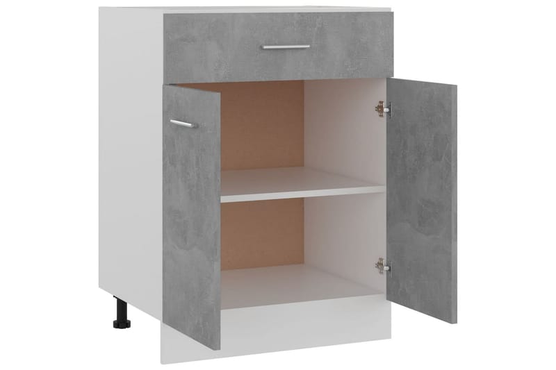 Alalipastokaappi betoninharmaa 60x46x81,5 cm lastulevy - Harmaa - Säilytys - Kaappi - Säilytyskaappi