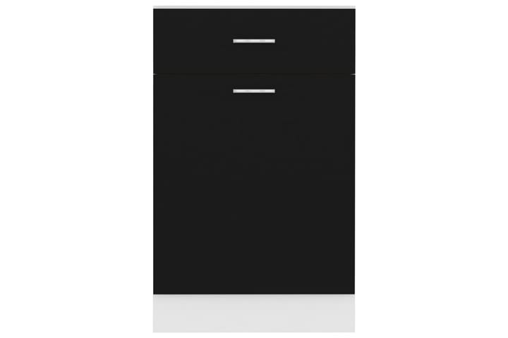 Alalipastokaappi musta 50x46x81,5 cm lastulevy - Musta - Keittiökaappi - Säilytyskaappi