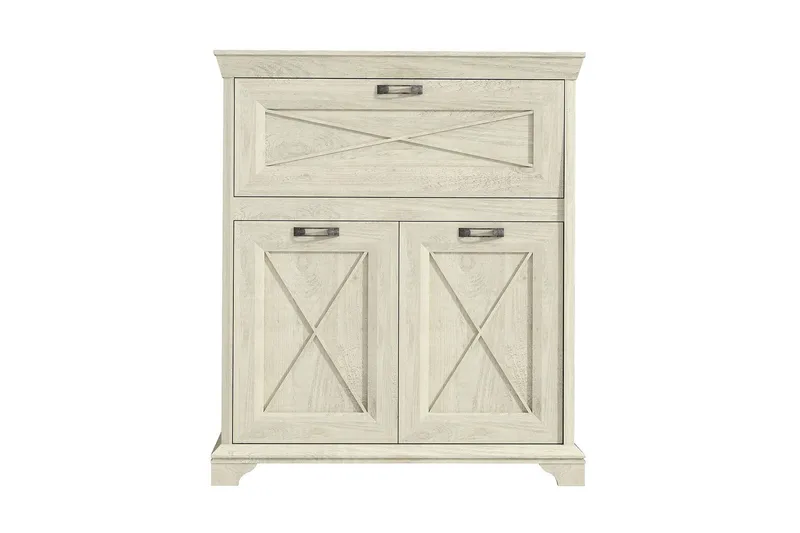 Baarikaappi Hareholme 123 cm - Valkoinen - Säilytys - Kaappi - Baarikaappi