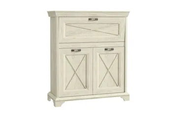 Baarikaappi Hareholme 123 cm - Valkoinen - Säilytys - Kaappi - Baarikaappi