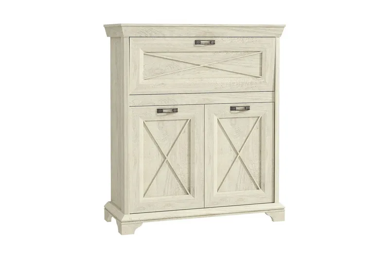 Baarikaappi Hareholme 123 cm, Valkoinen