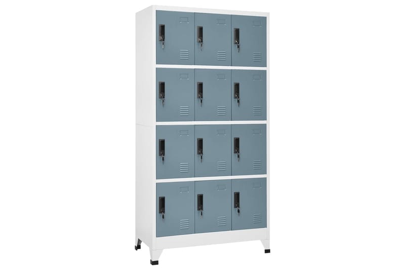 beBasic Pukukaappi vaalean- ja tummanharmaa 90x45x180 cm teräs - Harmaa - Säilytys - Kaappi - Säilytyskaappi