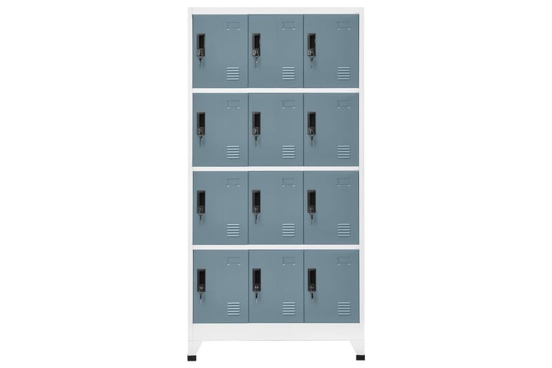beBasic Pukukaappi vaalean- ja tummanharmaa 90x45x180 cm teräs - Harmaa - Säilytys - Kaappi - Säilytyskaappi