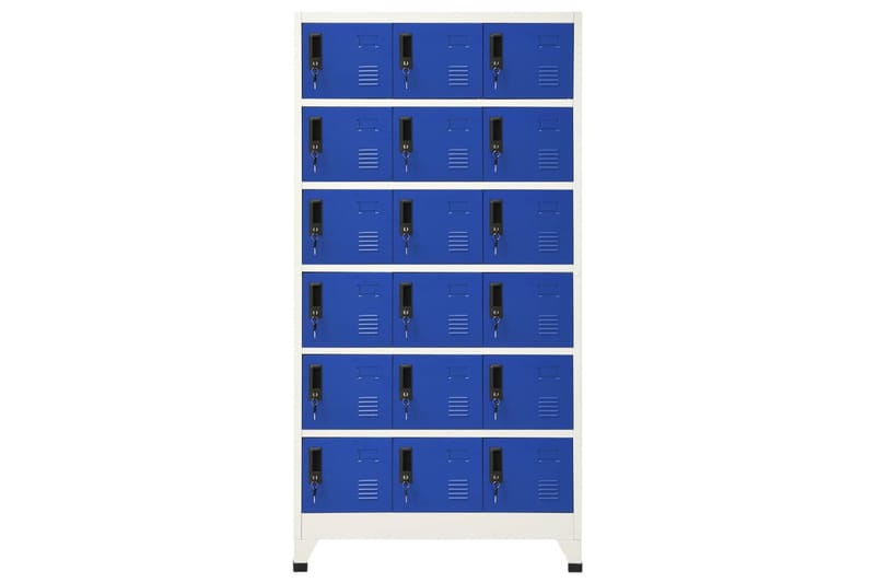 beBasic Pukukaappi harmaa ja sininen 90x40x180 cm teräs - Harmaa - Säilytys - Kaappi - Säilytyskaappi