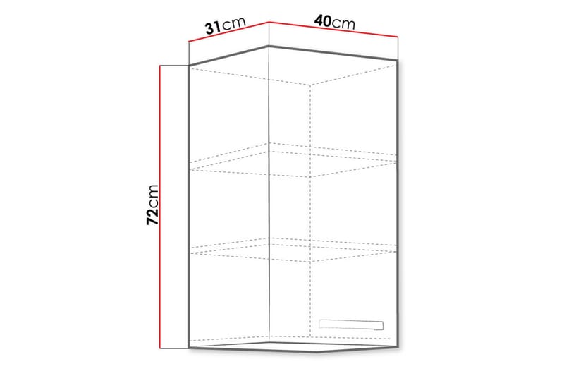 Bianco Seinäkaappi 40x31x71,5 cm - Säilytys - Kaappi - Säilytyskaappi