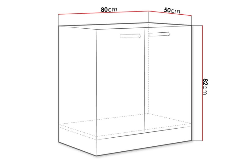 Bianco Pesuallaskaappi 80x52x82 cm - Säilytyskaappi