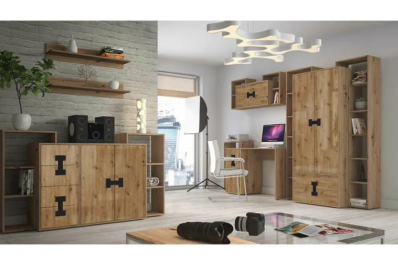 Castlebay Highboard Brown - Säilytys - Kaappi - Säilytyskaappi