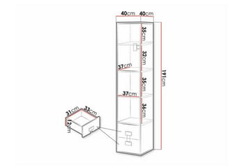 Castlebay Highboard White - Säilytys - Kaappi - Säilytyskaappi