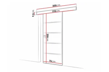 Clonmore Highboard Graphite - Talo & remontointi - Rakentaminen - Ovet - Liukuovi